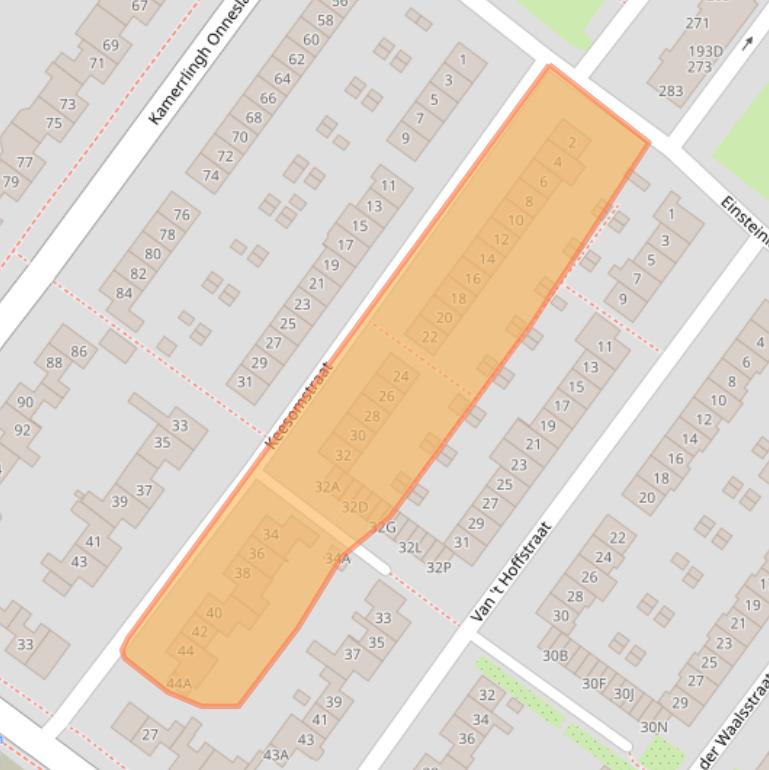 Kaart van postcodegebied 1171AN.