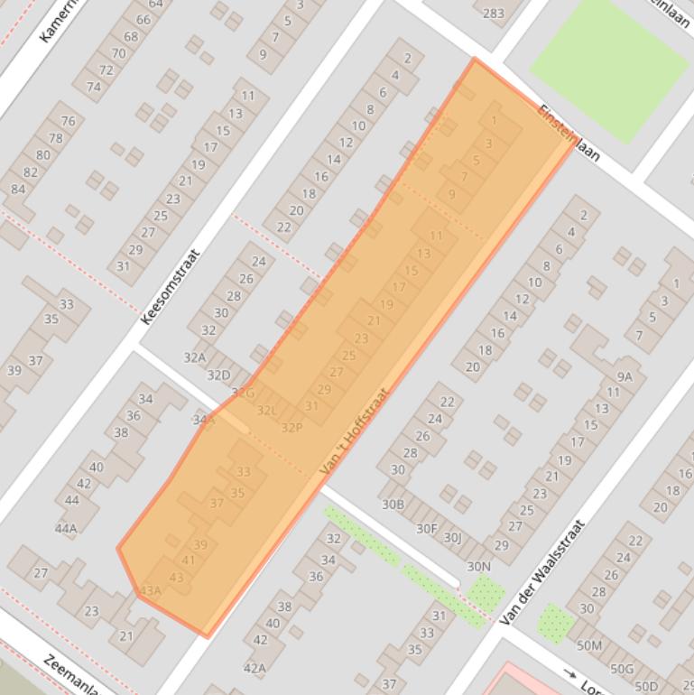 Kaart van postcodegebied 1171AP.