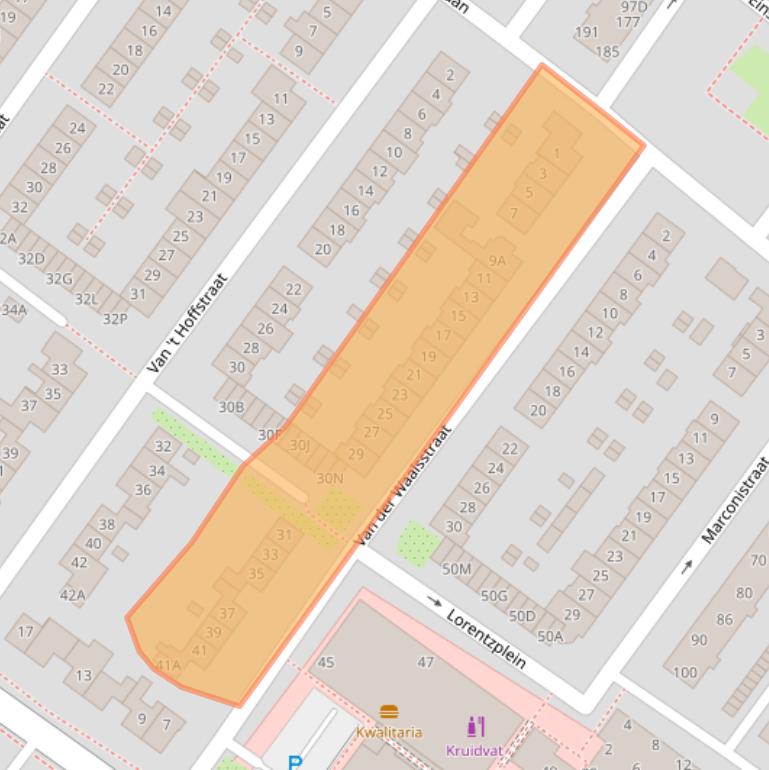 Kaart van postcodegebied 1171AS.