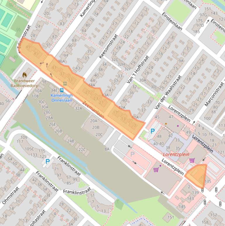 Kaart van postcodegebied 1171BC.