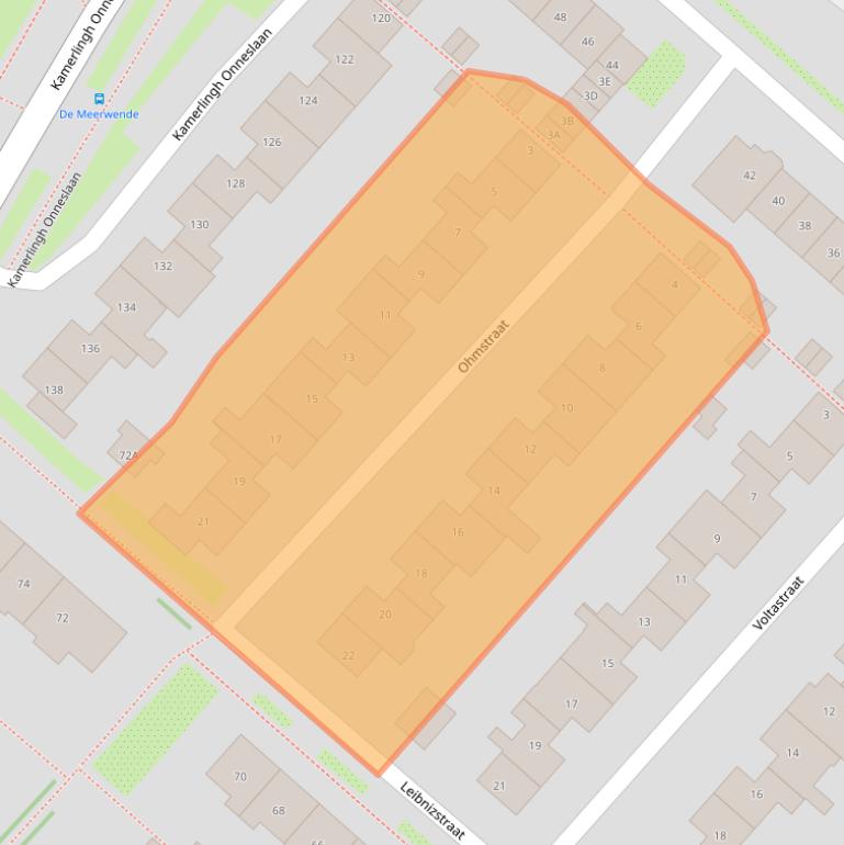 Kaart van postcodegebied 1171BN.