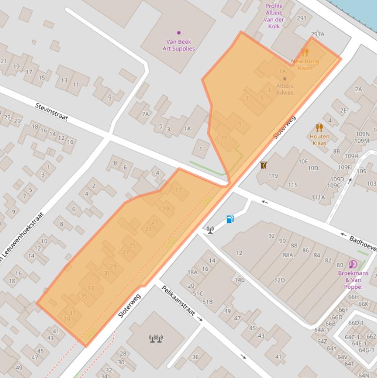 Kaart van postcodegebied 1171CE.