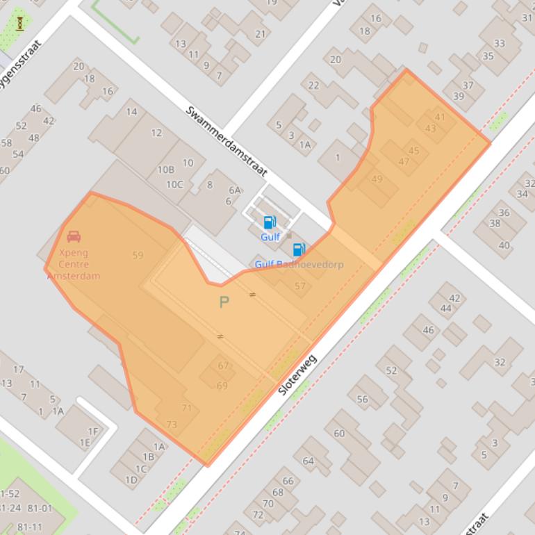 Kaart van postcodegebied 1171CG.