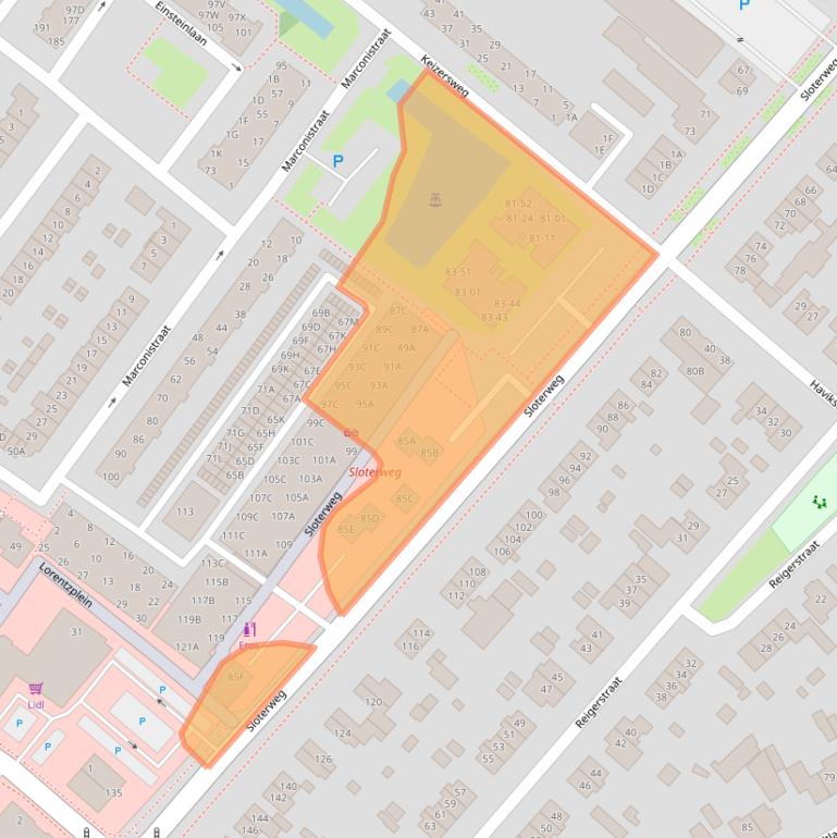 Kaart van postcodegebied 1171CH.