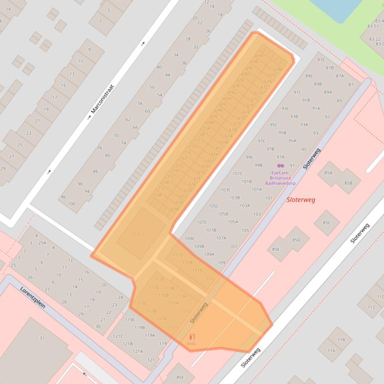 Kaart van postcodegebied 1171CK.