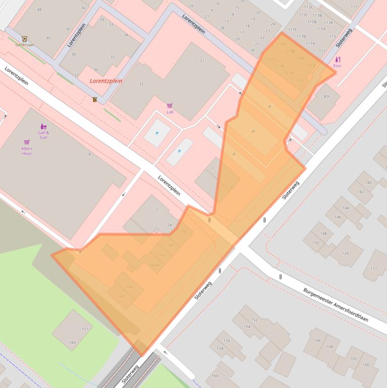 Kaart van postcodegebied 1171CL.