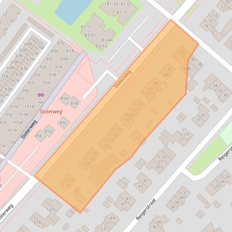 Kaart van postcodegebied 1171CT.