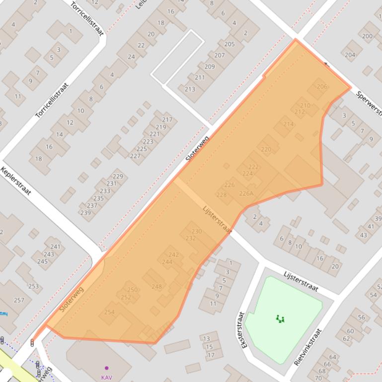 Kaart van postcodegebied 1171CX.