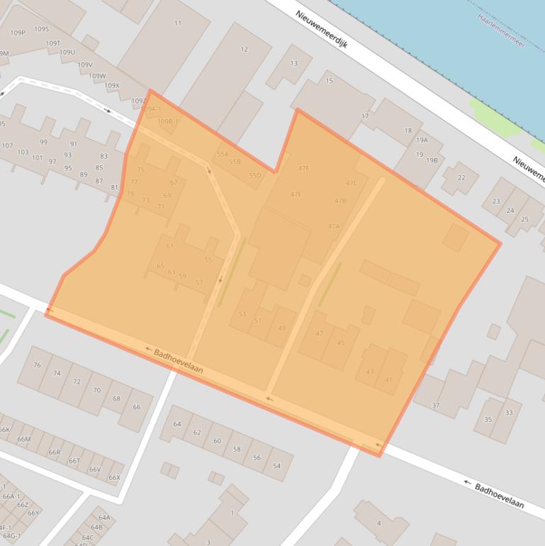 Kaart van postcodegebied 1171DB.