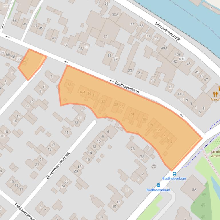 Kaart van postcodegebied 1171DD.