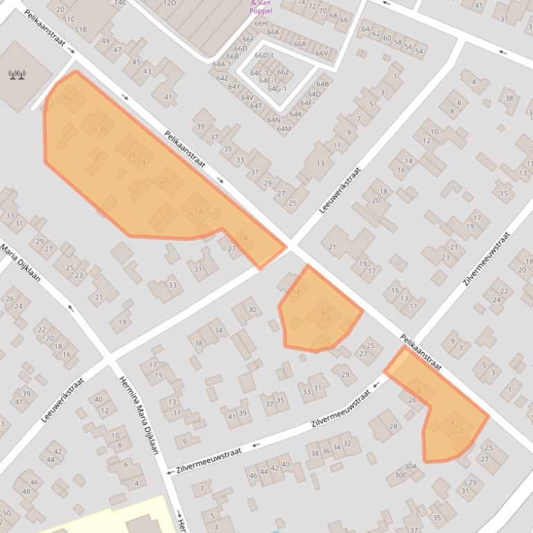 Kaart van postcodegebied 1171DH.