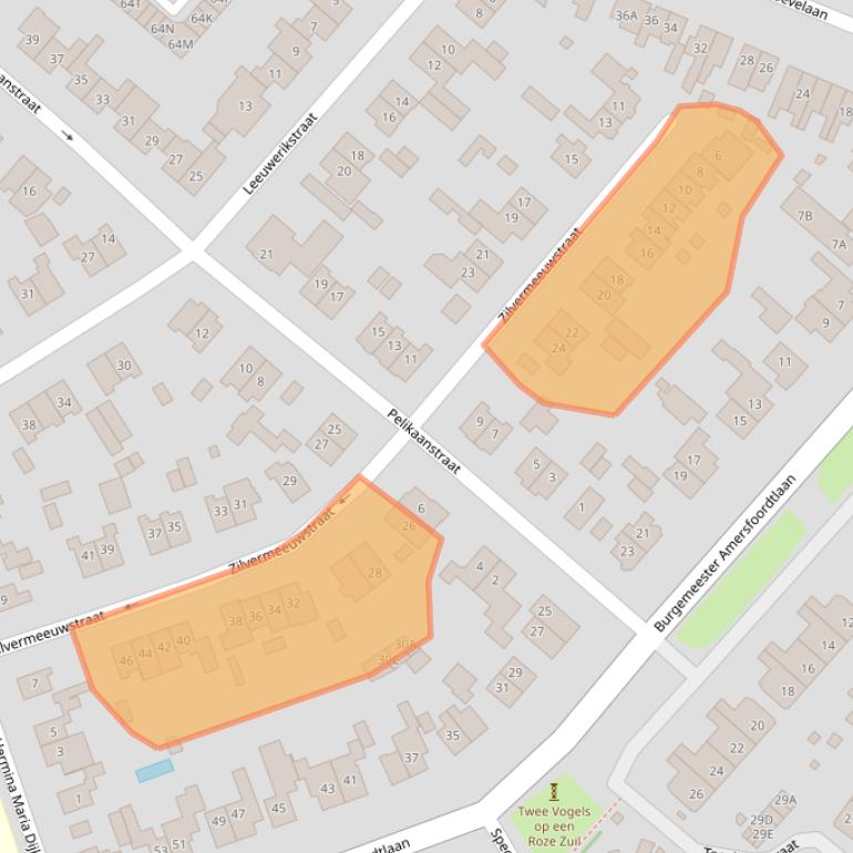 Kaart van postcodegebied 1171DK.