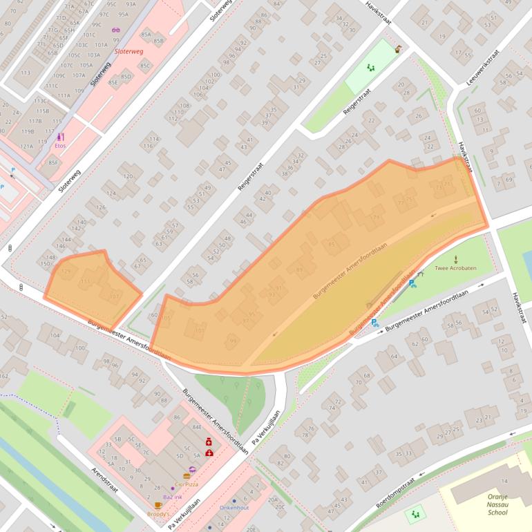 Kaart van postcodegebied 1171DN.