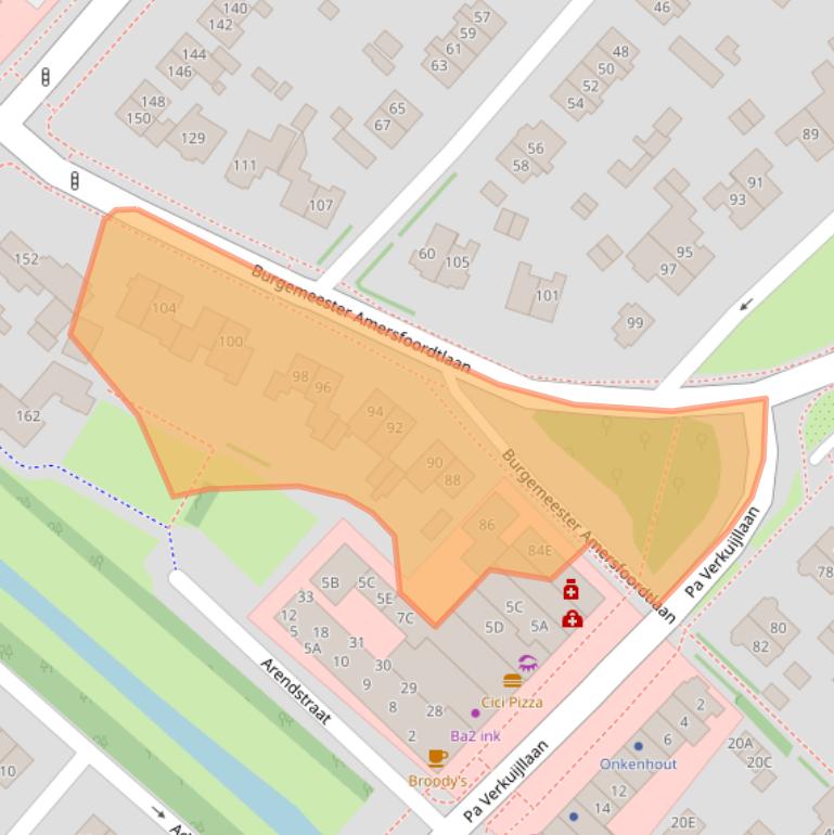 Kaart van postcodegebied 1171DS.