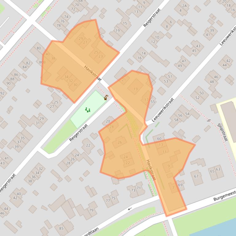 Kaart van postcodegebied 1171DX.