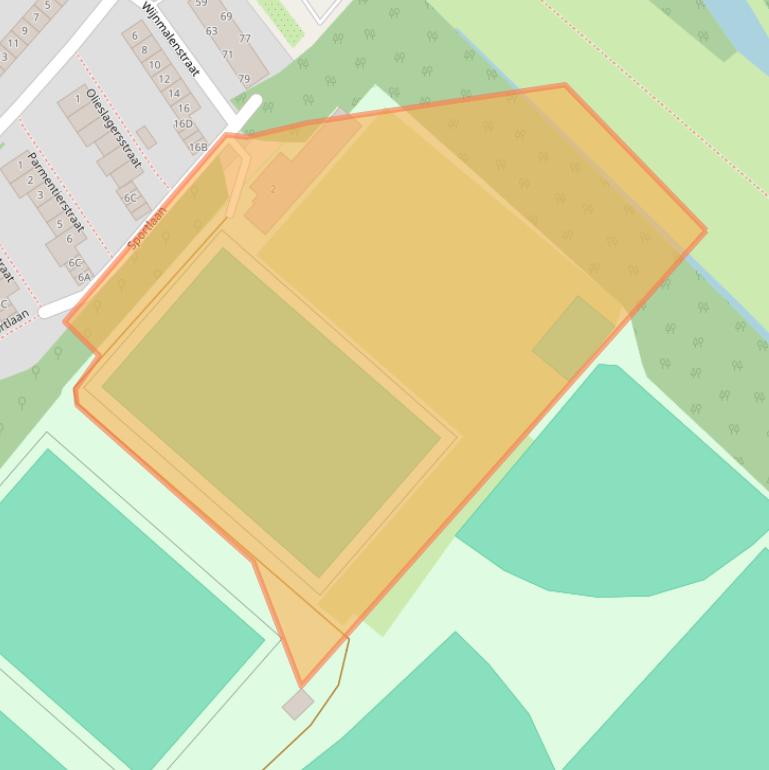 Kaart van postcodegebied 1171EH.