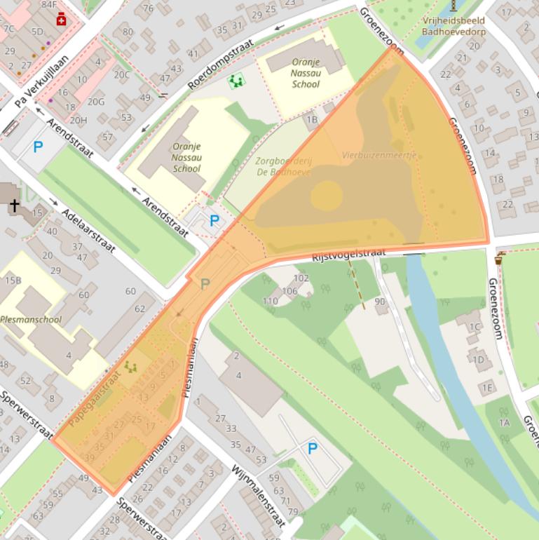 Kaart van postcodegebied 1171EK.
