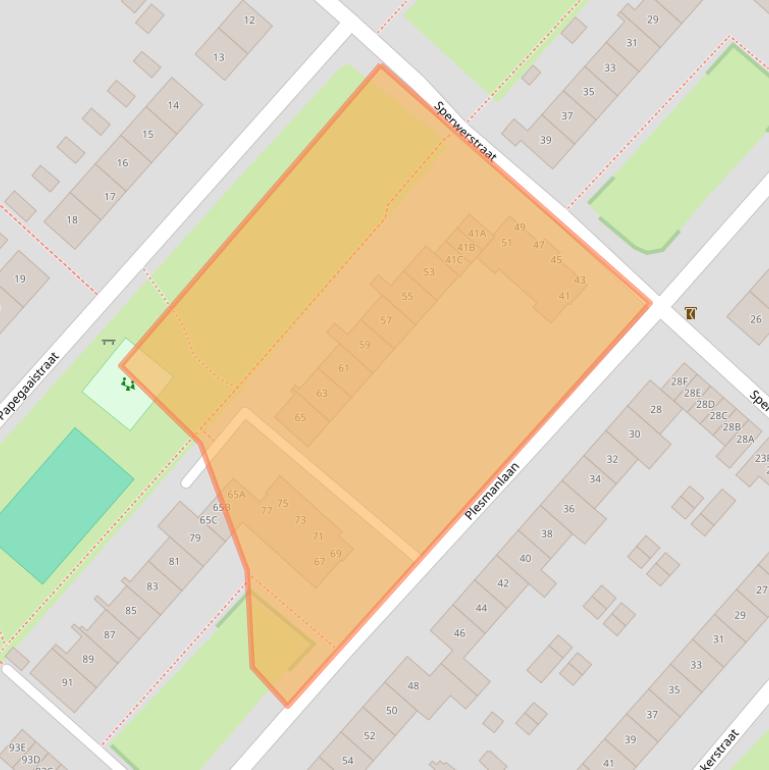 Kaart van postcodegebied 1171EL.