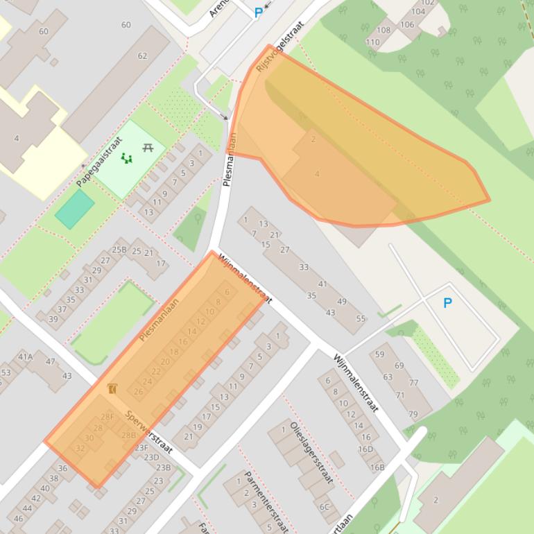 Kaart van postcodegebied 1171EN.