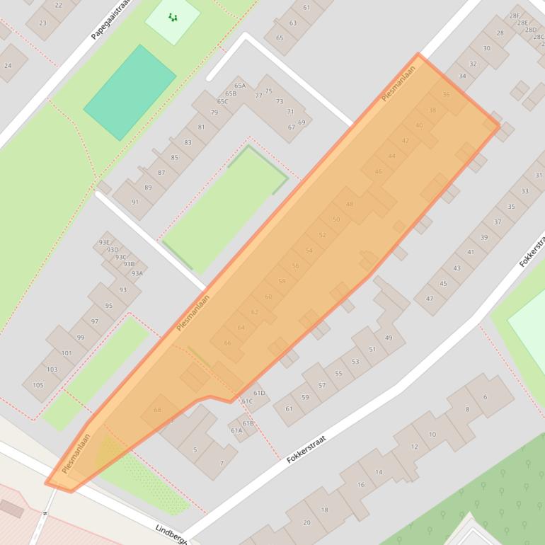 Kaart van postcodegebied 1171EP.