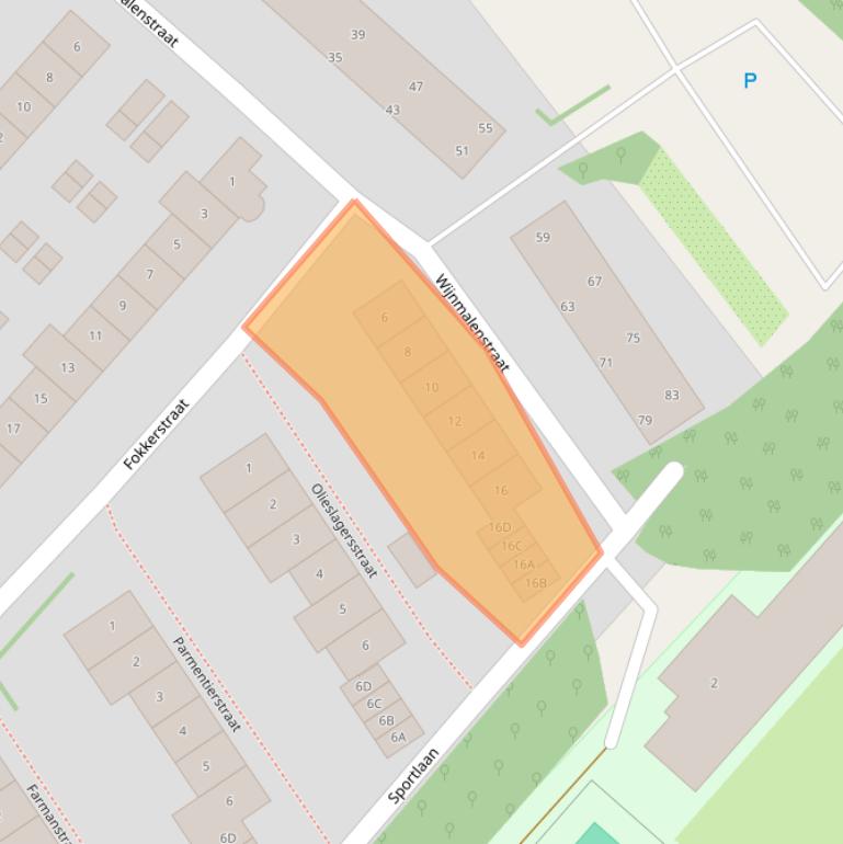 Kaart van postcodegebied 1171ET.