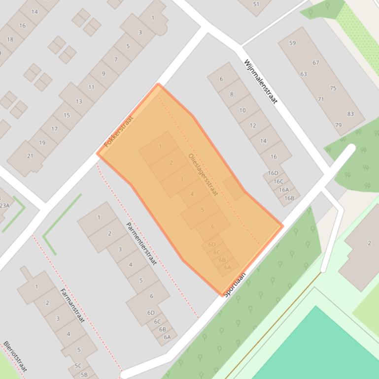 Kaart van postcodegebied 1171EZ.