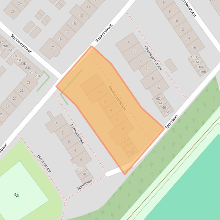 Kaart van postcodegebied 1171GA.