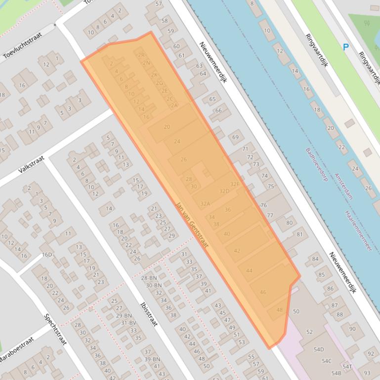 Kaart van postcodegebied 1171GL.