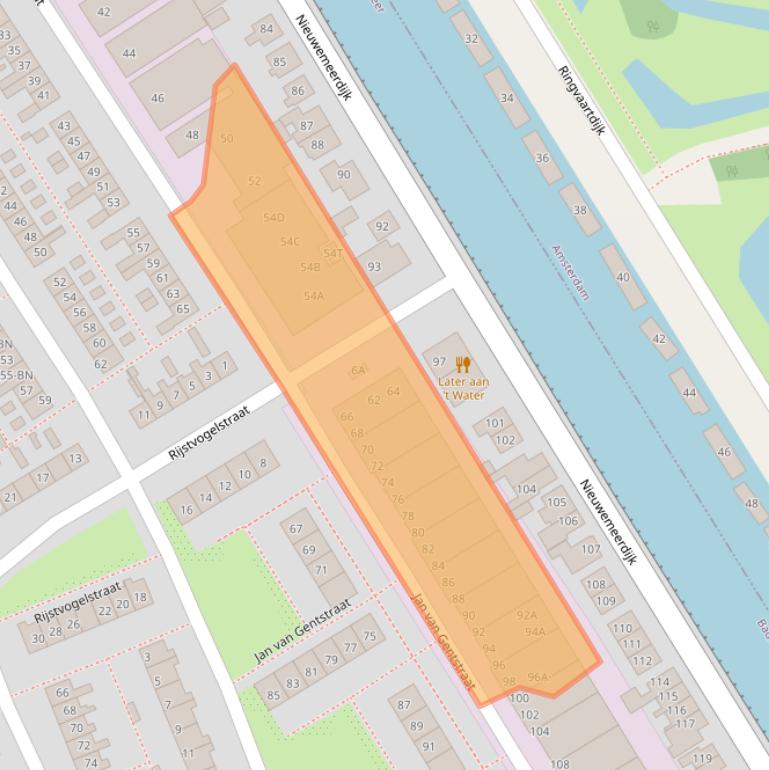 Kaart van postcodegebied 1171GM.