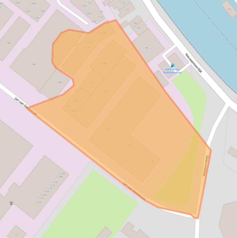 Kaart van postcodegebied 1171GP.