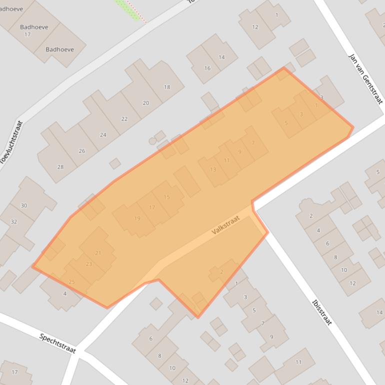 Kaart van postcodegebied 1171GR.