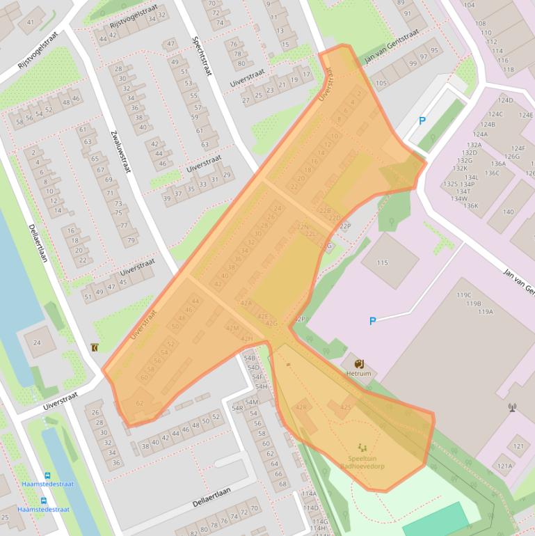 Kaart van postcodegebied 1171GZ.