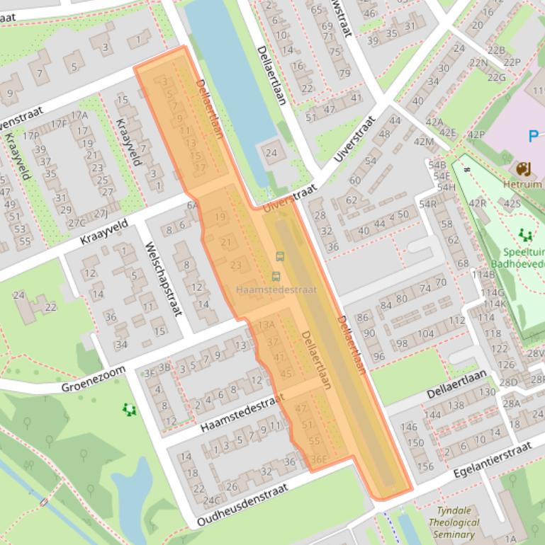 Kaart van postcodegebied 1171HE.