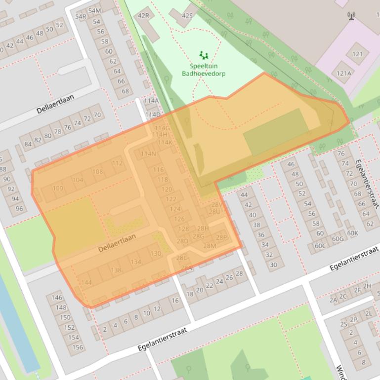 Kaart van postcodegebied 1171HK.