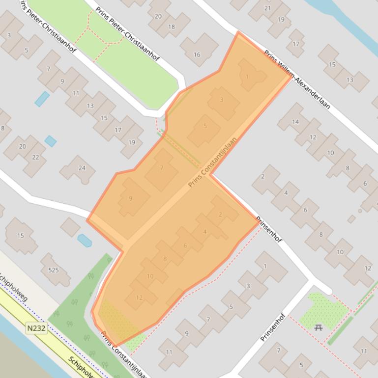 Kaart van postcodegebied 1171LH.