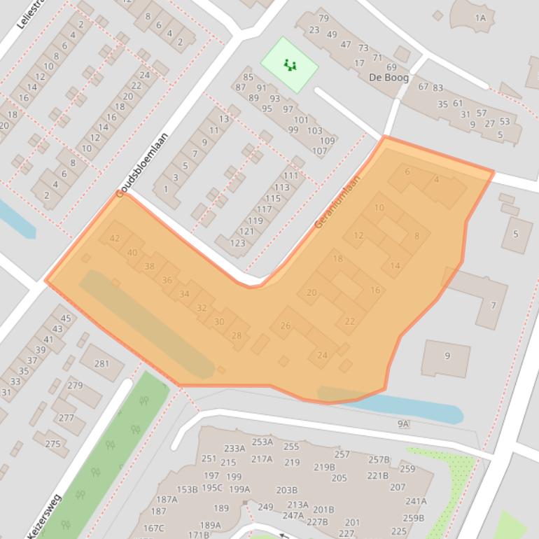 Kaart van postcodegebied 1171MC.