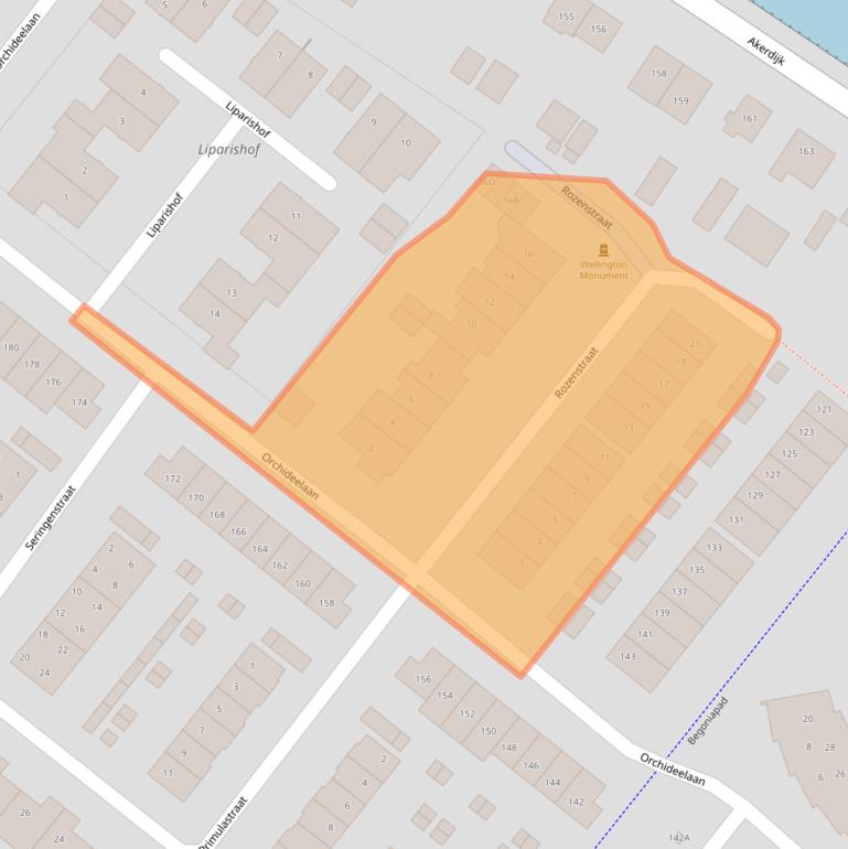 Kaart van postcodegebied 1171MX.