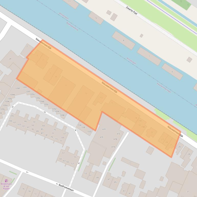 Kaart van postcodegebied 1171NA.