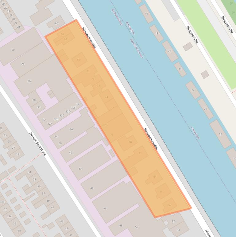 Kaart van postcodegebied 1171ND.