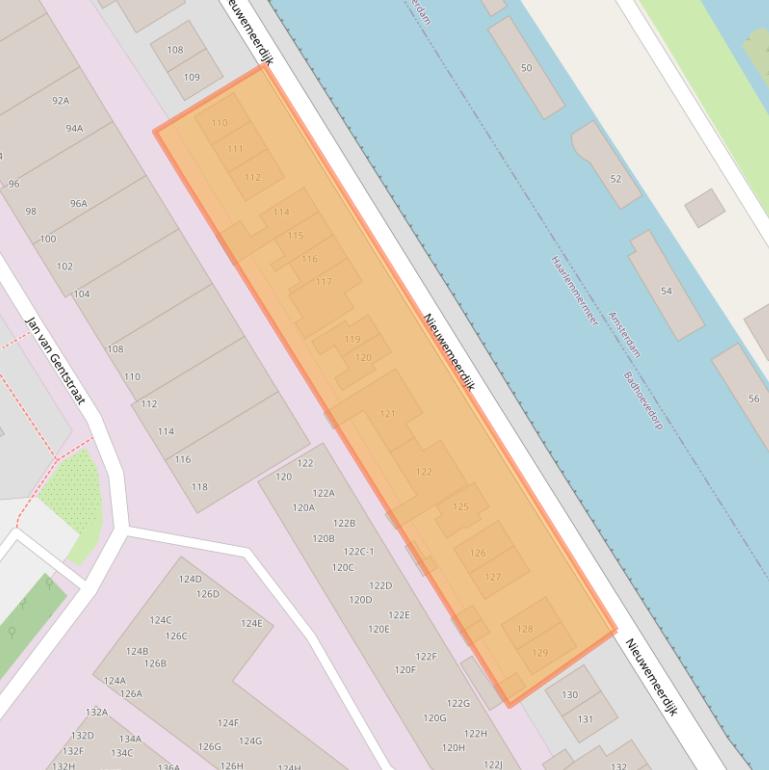 Kaart van postcodegebied 1171NG.