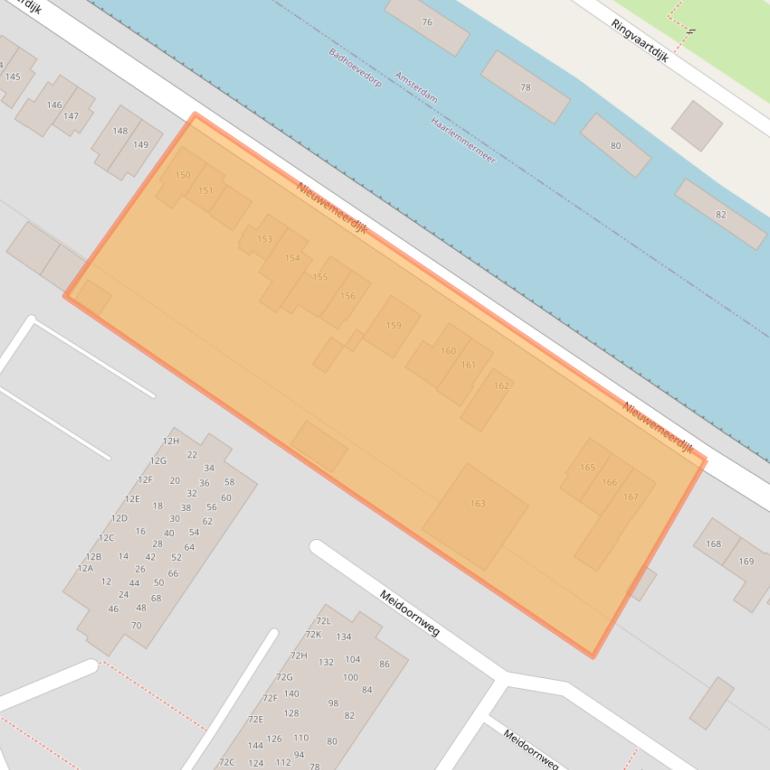 Kaart van postcodegebied 1171NJ.