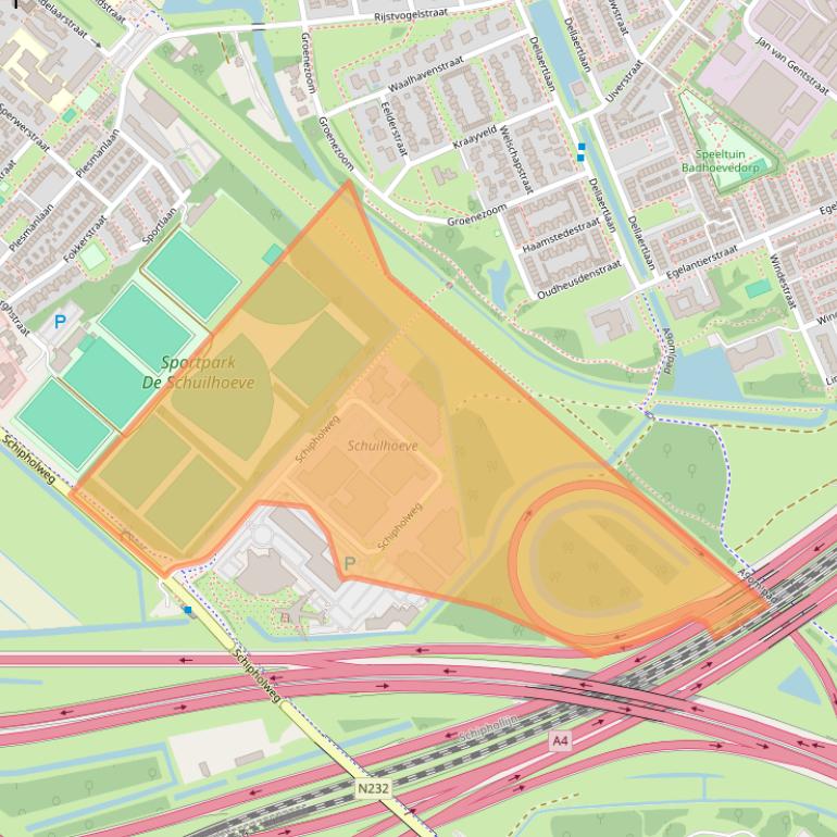 Kaart van postcodegebied 1171PL.
