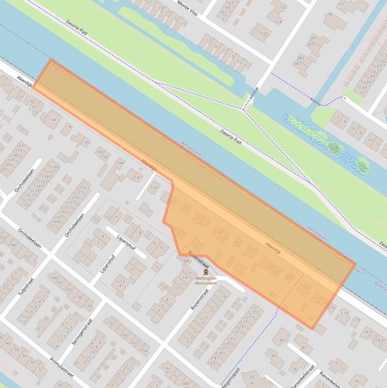 Kaart van postcodegebied 1171PW.