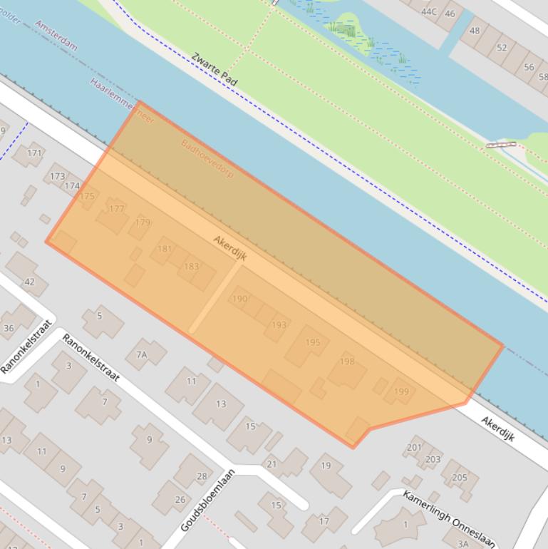 Kaart van postcodegebied 1171PX.