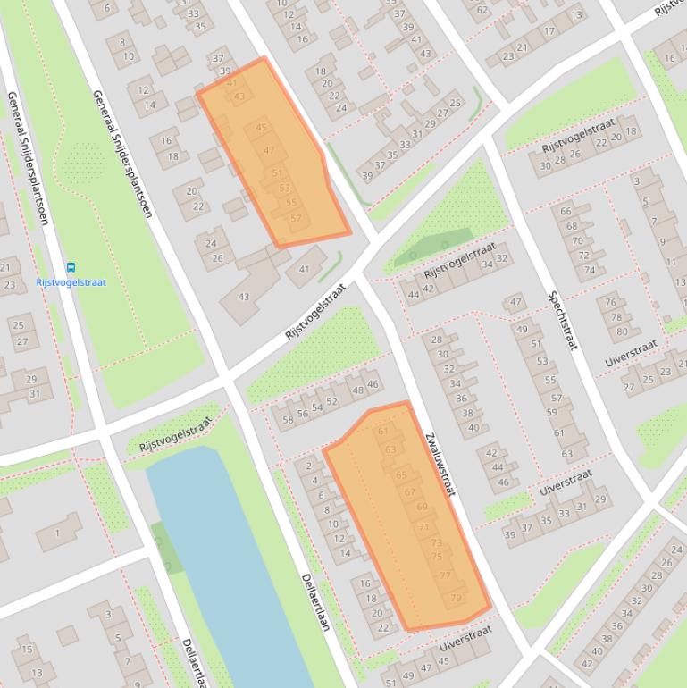 Kaart van postcodegebied 1171SN.