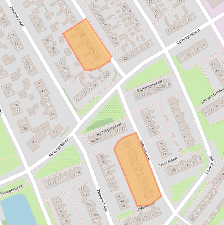 Kaart van postcodegebied 1171ST.