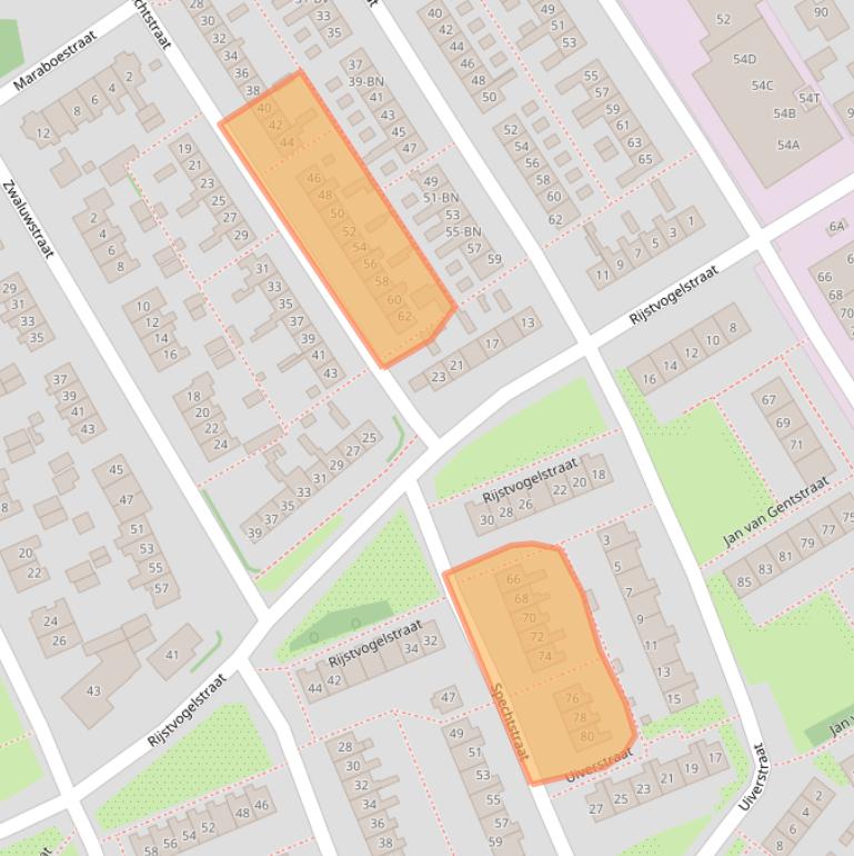 Kaart van postcodegebied 1171SW.
