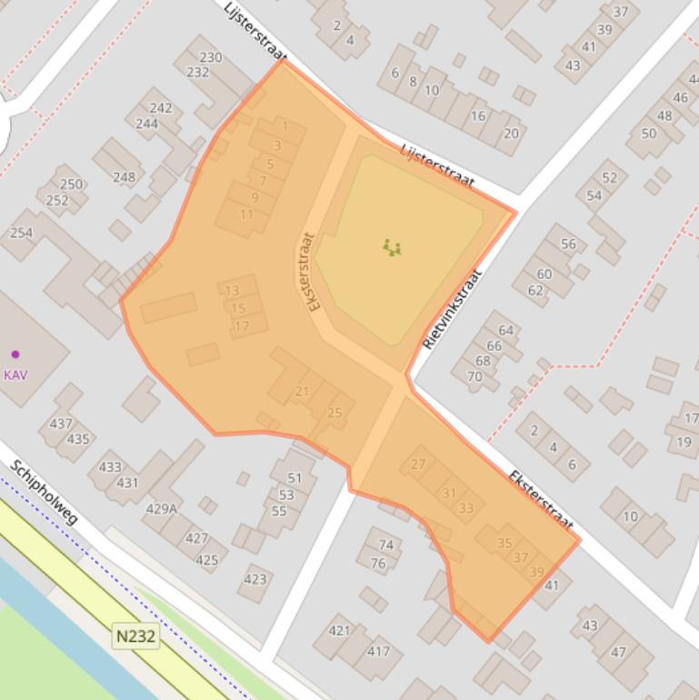 Kaart van postcodegebied 1171SZ.