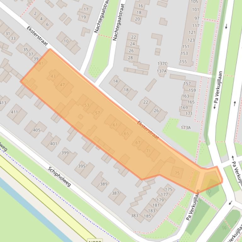Kaart van postcodegebied 1171TA.