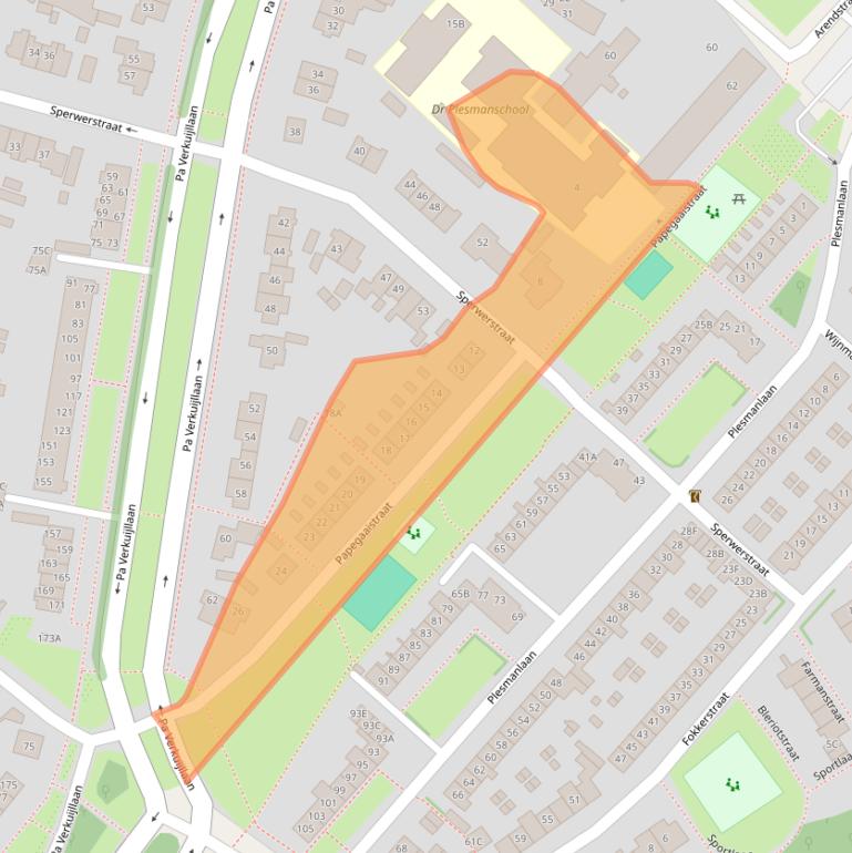 Kaart van postcodegebied 1171TK.